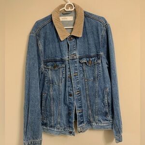 Topman denim jacket. Corduroy collar Size large